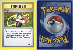 Pokemon Koga 19/132 Unlimited Holo Rare 2000 WOTC Gym Challenge - Image 4