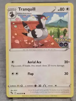 Tranquill 62/78 Common Pokemon GO Pokemon - Image 1