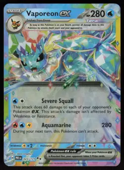 Vaporeon ex 23/131: Prismatic Evolutions Pokemon TCG Near Mint - Image 1
