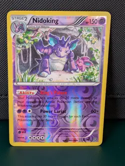 Nidoking #45/114 - Pokemon TCG - Steam Siege - Rare - Reverse Holo - MP - Image 1