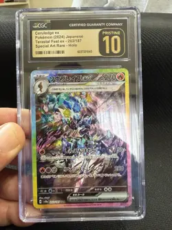 CGC Pristine 10 2024 Pokemon Japanese Ceruledge Ex SAR Terastal Fest 203/187 - Image 1