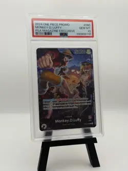 2024 One Piece EN Promo Monkey D. Luffy PSA Magazine Exclusive OP05-060 PSA 10 - Image 1