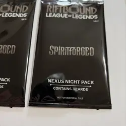 Riftbound Origins Nexus Night Pack Sealed 3-Card Pack promo Lot of 2 - Image 2