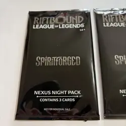 Riftbound Origins Nexus Night Pack Sealed 3-Card Pack promo Lot of 2 - Image 3