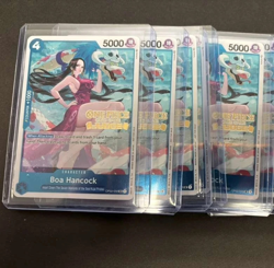 Lot (5) Boa Hancock OP02-059 Judge Pack Vol. 1 Card Gold Stamped Foil Promo $180 - Image 1