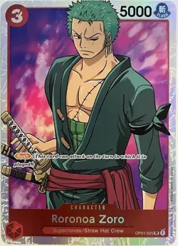 Roronoa Zoro OP01-025 SR Romance Dawn One Piece Card - Image 1