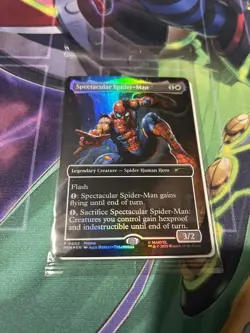 Magic The Gathering Spectacular Spider Man Foil Promo Card Marvel Legends P 0002 - Image 1
