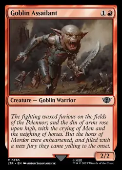 MTG Lord of the Rings C Goblin Assailant #0295 PLAYSET 4x x4 - Image 1
