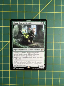 MTG Kona, Rescue Beastie – Duskmourn: House of Horror (DSK) – FOIL - NM - Image 1