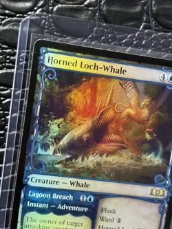 Horned Loch-Whale (Showcase) Wilds of Eldraine Foil Rare MTG NM - Image 2