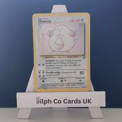 Chansey 3/130 Base Set 2 Holo Rare Pokemon Card WOTC - Image 1