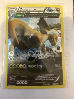 Pokemon TCG Dragonite Roaring Skies Full Art Reverse Holo 52/108, 2015 - Image 1