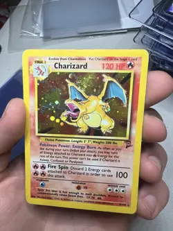 WING SWIRL 2000 Pokemon Game Base Set 2 II Charizard 4/130 Holo Foil Rare WOTC - Image 3