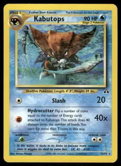 Pokemon Tcg Kabutops #25 Pokemon Neo Discovery LP - Image 1