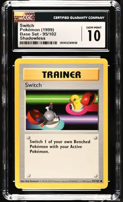 CGC 10 Switch Pokemon (1999) Base Set - 95/102 Shadowless - Image 1