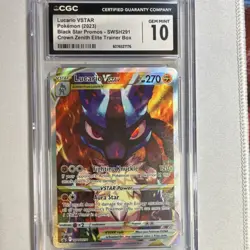 Pokemon Lucario VSTAR SWSH291 Promo Full Art Holo Crown Zenith CGC 10 2023 - Image 1