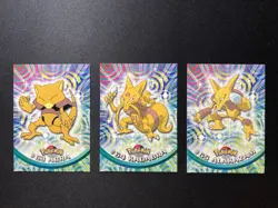 Topps Abra Kadabra Alakazam Evolution Line Topps Non Holo 63 64 65 Black Label - Image 1