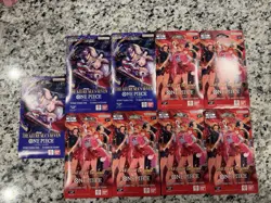 One Piece TCG Heroines Edition EB-03 Sleeved Booster Packs Lot Azure Seas Seven - Image 1