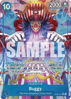 One Piece Emperors in the New World Buggy OP09-051 Parallel Alternate Alt Art NM - Image 1