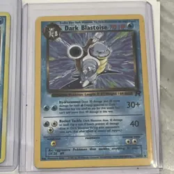 Nintendo Blastoise & Dark Blastoise Holo Team Rocket Lot Pokemon TCG (2 Cards) - Image 2