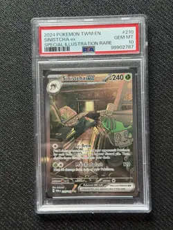 2024 POKEMON TWILIGHT MASQUERADE SPECIAL ILLUSTRATION RARE SINISTCHA EX PSA 10 - Image 1