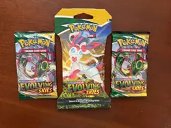 Pokemon TCG: Sword & Shield- (3)Evolving Skies Booster Packs- NEW/FACTORY SEALED - Image 1