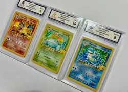 Pokemon Celebrations 25th Anniversary Charizard Blastoise Venusaur MGC Graded - Image 1