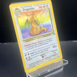 Dragonite 4/62 Fossil Holo Rare Unlimited Pokemon Card LP - Image 2