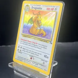 Dragonite 4/62 Fossil Holo Rare Unlimited Pokemon Card LP - Image 3