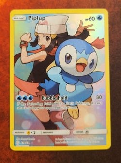 Pokemon TCG Piplup Holo Secret Rare Card Cosmic Eclipse 239/236 NM - Image 1