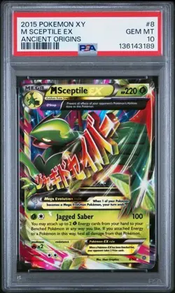 PSA 10 GEM MINT M Sceptile Ex 2015 Xy Ancient Origins 8/98 Pokemon Card - Image 1