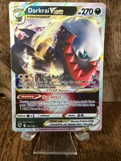 Darkrai VSTAR 099/189 Swsh10: Astral Radiance Holo NM Pokemon Card - Image 1
