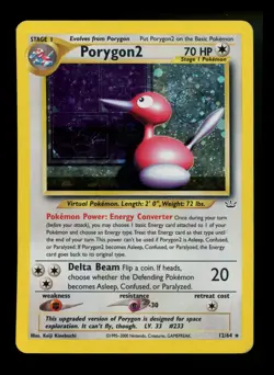 Porygon2 12/64 Neo Revelation 2000 Holo Rare WOTC Pokemon Card TCG - Image 1