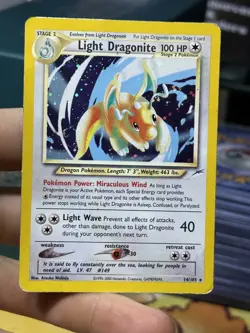 #2 Light Dragonite 14/105 2000 Neo Destiny 2000 Holo Rare WOTC Pokemon Card TCG - Image 3