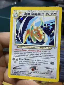 #2 Light Dragonite 14/105 2000 Neo Destiny 2000 Holo Rare WOTC Pokemon Card TCG - Image 4