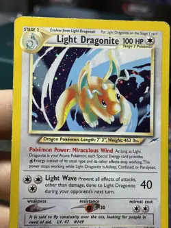 #2 Light Dragonite 14/105 2000 Neo Destiny 2000 Holo Rare WOTC Pokemon Card TCG - Image 5