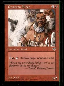 MTG Dwarven Miner LP Light Play Mirage [5506] - Image 1