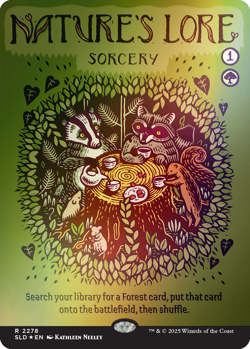 Nature's Lore (2278) Secret Lair: Prints Charming MTG Foil Near Mint - Image 1