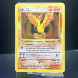 Pokemon Tcg Moltres Fossil Holo Card 12/62 Unlimited WOTC 1999 Vintage LP - Image 1
