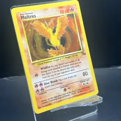 Pokemon Tcg Moltres Fossil Holo Card 12/62 Unlimited WOTC 1999 Vintage LP - Image 3