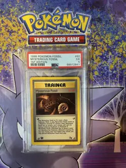 1999 Pokemon Fossil Trainer MYSTERIOUS FOSSIL 1st Edition #62 - PSA 5 EX - Image 1