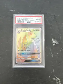 2018 POKEMON BLACK STAR PROMO SM156 DRAGONITE GX FULL ART PSA 10 - Image 1