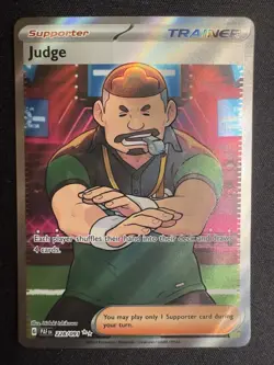 Near Mint Judge 228/091 Paldean Fates Full Art Trainer Holo Pokemon TCG - Image 1