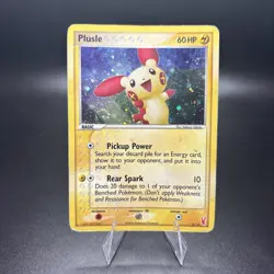 2006 Pokemon EX Trainer Kit 2 Plusle 6/12 Holofoil Rare Promo Vintage SWIRL HP - Image 1