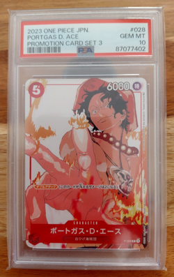One Piece 2023 Portgas D. Ace P-028 Gift Collection GEM MT PSA 10 Japanese - Image 1