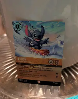 Disney Lorcana Winterspell Stitch Carefree Snowboarder Epic - Image 1