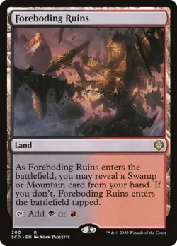 MTG Magic the Gathering Foreboding Ruins (300/418) Starter Commander Decks LP - Image 1