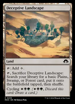 MTG Magic the Gathering Deceptive Landscape (219/703) Modern Horizons 3 NM - Image 1