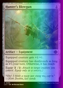 MTG Hunter's Blowgun (255/535) The Lost Caverns of Ixalan LP FOIL - Image 1