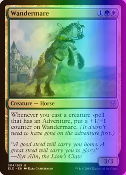 MTG Magic the Gathering Wandermare (204/533) Throne of Eldraine LP FOIL - Image 1